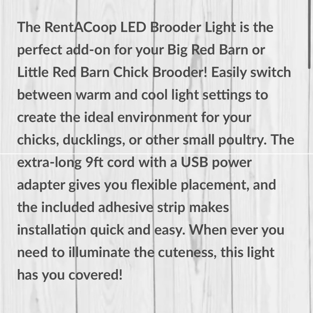 LED Light for RentACoop Brooder Box - Picture 6 of 7